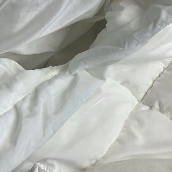 New Free People In A Bubble Puffer Vest Short Sleeve Jacket White S - Picture 6 of 7